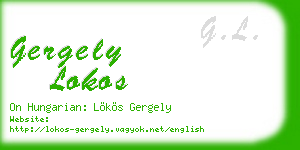 gergely lokos business card